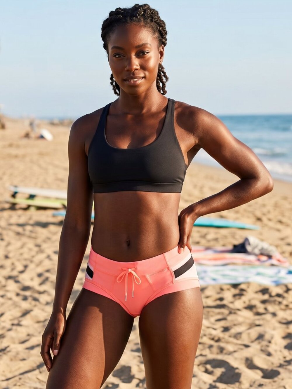 Lululemon Sand to Surf Swim Bottom - Coral Colorblock - Size 6